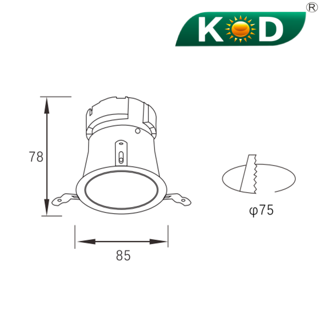 10w Lp-75 Down Light High Transmittance Clear And Bright Light 